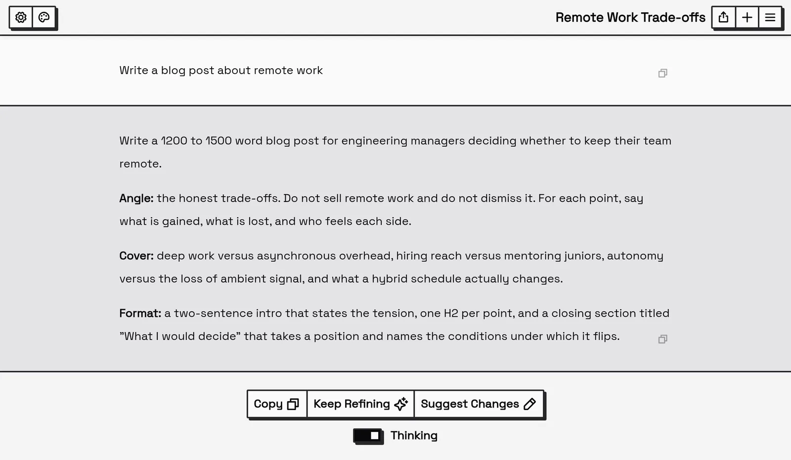 Prampto: the prompt rewritten from the answers